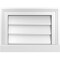 Ekena Millwork Vertical Surface Mount PVC Gable Vent w/ 2"W x 2"H , Brickmould Sill Frame, 16"W x 12"H GVPVE16X1203SN - alternate 1